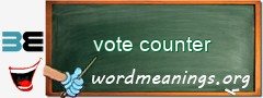 WordMeaning blackboard for vote counter